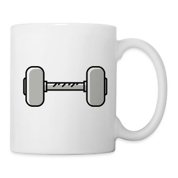 Hantel gewichte icon - Tasse - Weiß - Rechts