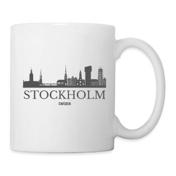 Stockholm, Suède, silhouette de Stockholm - Mug blanc - blanc - Droite