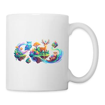 Motif des animaux de la forêt fantastique Rêve de la forêt fantastique - Mug blanc - blanc - Droite