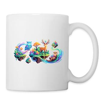 Magical Animals Enchanted Forest Cool Kids Forest Motif - Mug - white - Right