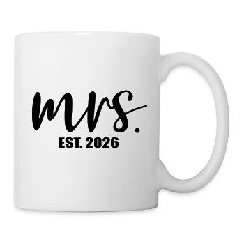 Minimalismus-Braut Mrs. 2026 - Tasse - Weiß - Rechts