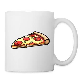 Pizza - Tasse - Weiß - Rechts