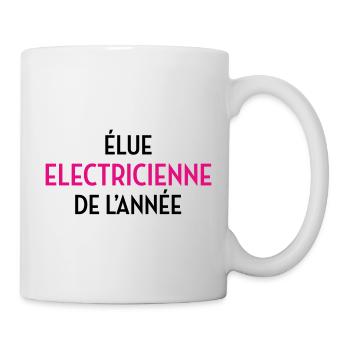 Élue Électricienne de l'Année : La Reine des Watts - Mug blanc - blanc - Droite