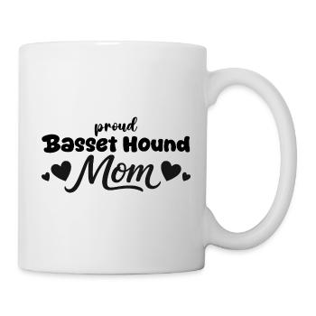 Proud Basset Mom, Basset Hound - Mug - white - Right