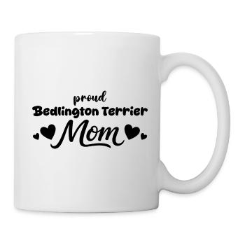 Proud Bedlington mother, Bedlington Terrier - Mug - white - Right