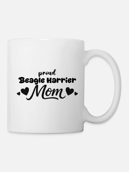 Stolze Beagle Harrier Mutter, Beagle-harrier - Tasse - Weiß