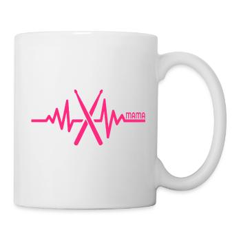 Schlagzeug Mama Perkussionistin - Tasse - Weiß - Rechts