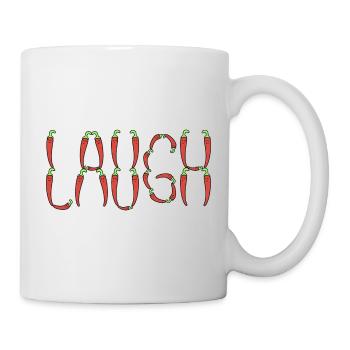 Chilischoten Lachen - Tasse - Weiß - Rechts