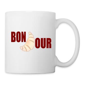 Bonjour Croissants - Mug blanc - blanc - Droite