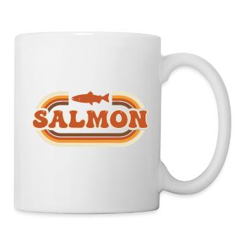 Retro Salmon River Angel-Vibe - Tasse - Weiß - Rechts