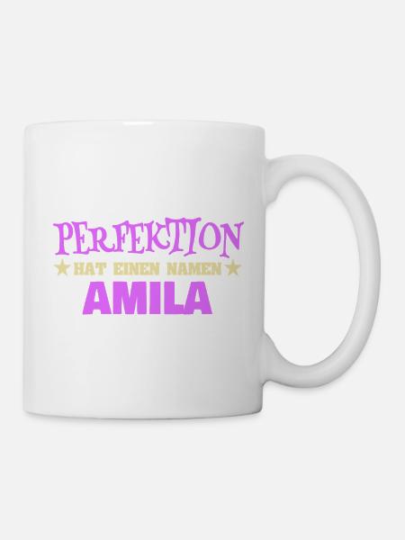 Frauenname Amila - Tasse - Weiß