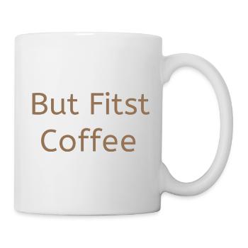 But First Coffee Minimalist Aesthetic Design - Mug blanc - blanc - Droite