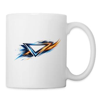 Triangle de design en maillot Style sportif bleu orange - Mug blanc - blanc - Droite
