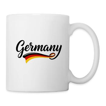 Eleganter Germany Schriftzug Schwarz Rot Gold - Tasse - Weiß - Rechts