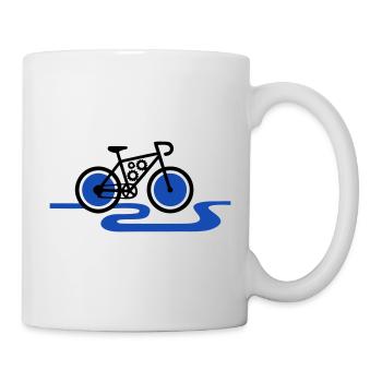 Moteur à engrenages moderne pour vélo électrique - Mug blanc - blanc - Droite