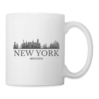 Skyline de New York, silhouette de New York - Mug blanc - blanc - Droite
