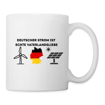 Deutscher Strom Vaterlandsliebe - Tasse - Weiß - Rechts