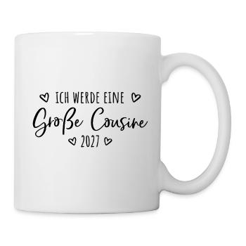 Ich werde eine Große Cousine 2027  - Tasse - Weiß - Rechts