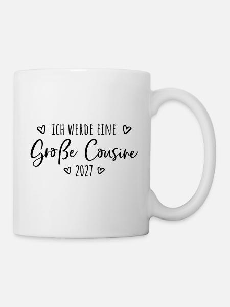 Ich werde eine Große Cousine 2027 - Tasse - Weiß