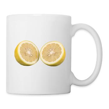 Lemon Vegan Citrus Lemon Half, Shirt, Hoodie - Mug - white - Right