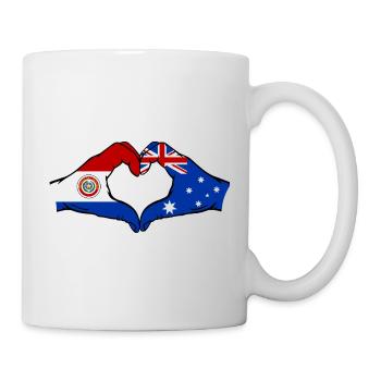 Paraguay Australien Flagge Herz - Tasse - Weiß - Rechts