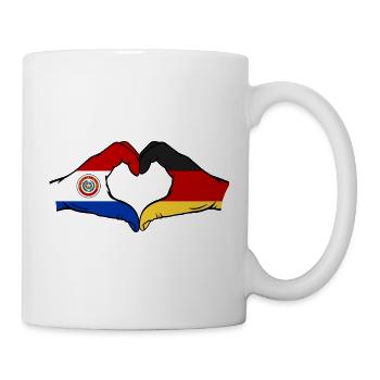 Germany Paraguay Flag Heart - Mug - white - Right