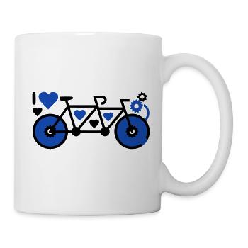 Romantic Tandem Heart Love - Mug - white - Right