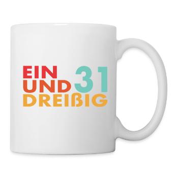 31. Geburtstag Geschenk Retro - Tasse - Weiß - Rechts