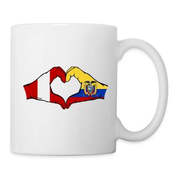 Peru Ecuador Flagge Herz - Tasse - Weiß - Rechts