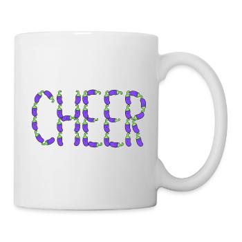 Eggplant cheer - Mug - white - Right