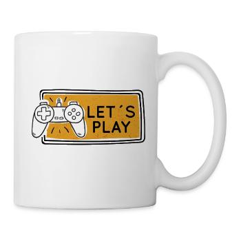Let's Play Gaming Controller-Grafik - Tasse - Weiß - Rechts