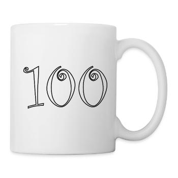 100. 100 ANS. 100e ANNIVERSAIRE. ANNIVERSAIRE 100  - Mug blanc - blanc - Droite