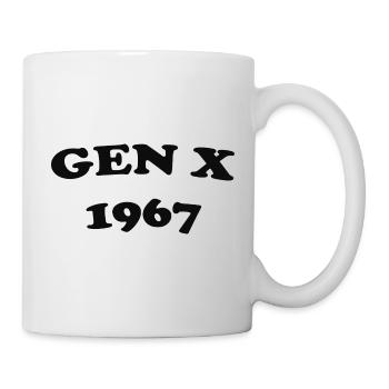 Gen X 1967 Retro Logo - Mug - white - Right