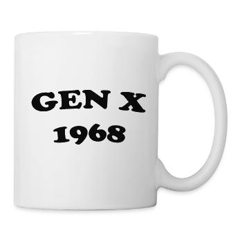 Gen X 1968 Retro Logo - Mug - white - Right