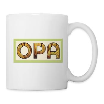 Sonnenblumen Garten Opa - Tasse - Weiß - Rechts
