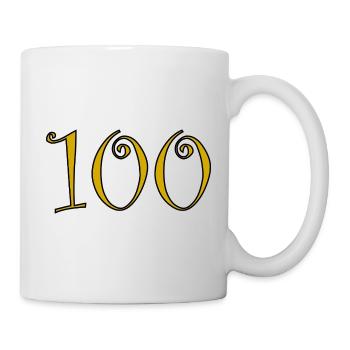 100. 100 ANS. 100e ANNIVERSAIRE. ANNIVERSAIRE 100  - Mug blanc - blanc - Droite