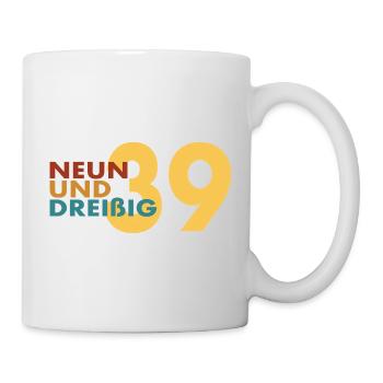 39. Geburtstag Retro Geschenkidee - Tasse - Weiß - Rechts
