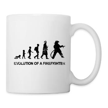 Entwicklung eines Feuerwehrmanns - Tasse - Weiß - Rechts