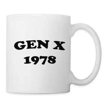 Gen X 1978 Retro Emblem - Tasse - Weiß - Rechts