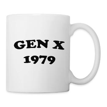 Gen X 1979 Retro Silhouette - Tasse - Weiß - Rechts