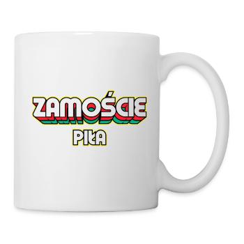 Zamość Piła. Name des Retro-Bezirks - Tasse - Weiß - Rechts