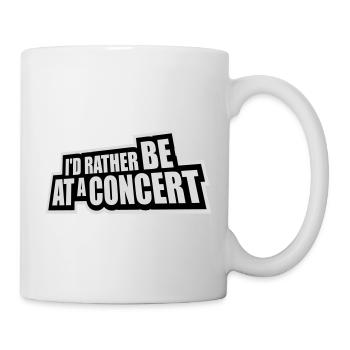 Je préférerais être à un concert Lustig Musik Konzert - Mug blanc - blanc - Droite