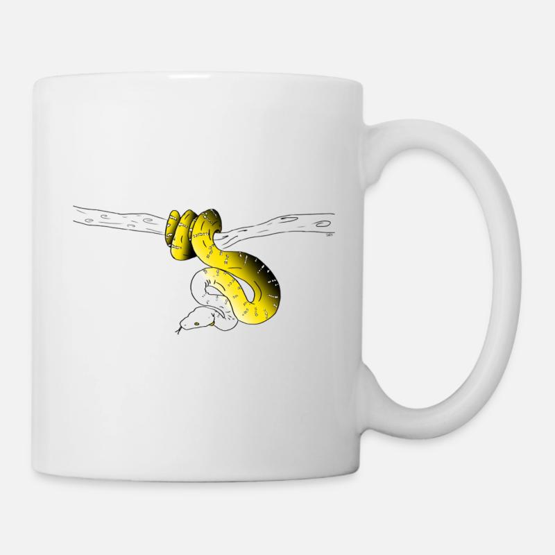 Serpent Jaune - Mug blanc - blanc