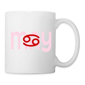 Geburtstag Mai – Sternzeichen Krebs - Tasse - Weiß - Rechts