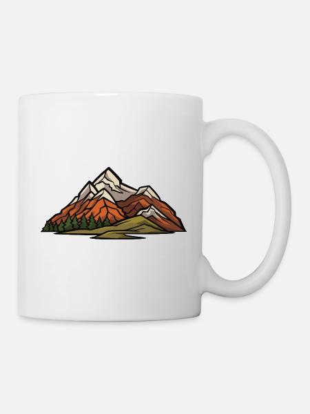 Berge Landschaft - Tasse - Weiß