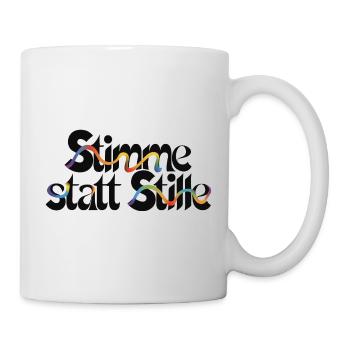 Cooles Statement Motiv für mehr Zivilcourage - Tasse - Weiß - Rechts