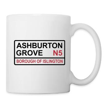 Panneau de l’équipe de football du nord de Londres Ashburton Grove - Mug blanc - blanc - Droite