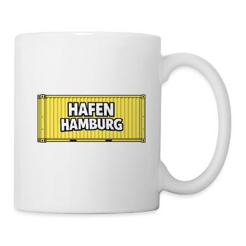 Hafen Hamburg Container gelb - Tasse - Weiß - Rechts