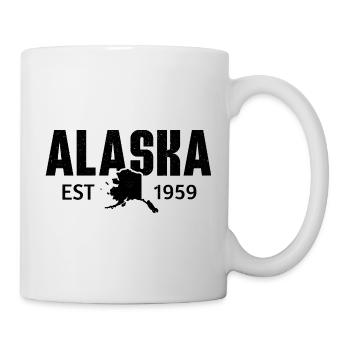 Alaska State Est 1959 Retro Vintage - Mug - white - Right
