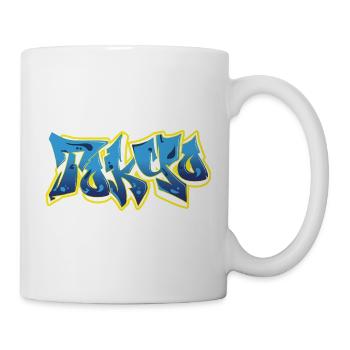Cool Graffiti Tokyo Blue - Tasse - Weiß - Rechts
